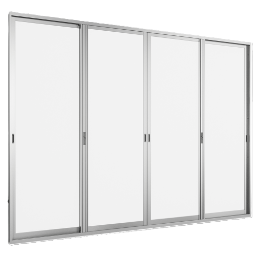 we 70 entrance sliding door 4 panels on 2 tracks